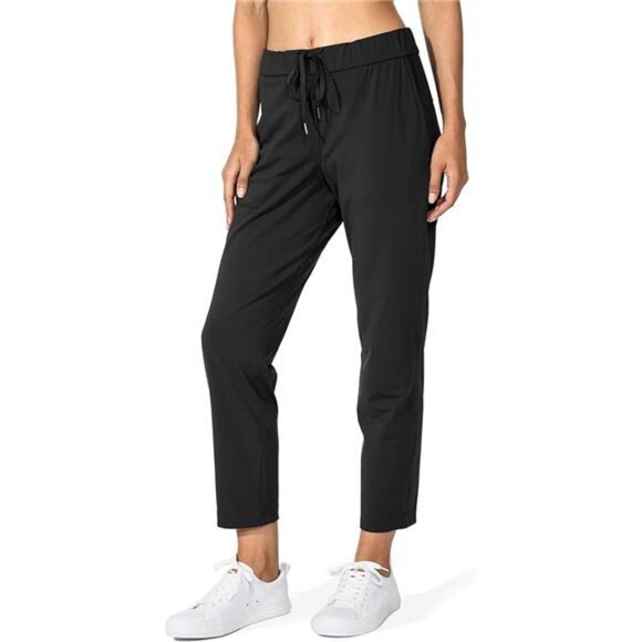 Women's Pants with Deep Pockets 7/8 Stretch Ankle Sweatpants - Picture 7 of 7